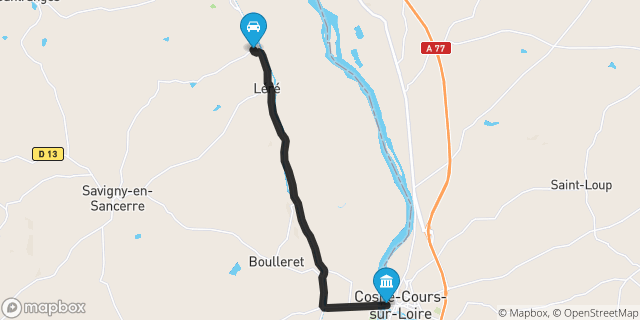 Itinéraire vers Cosne-Cours-sur-Loire
