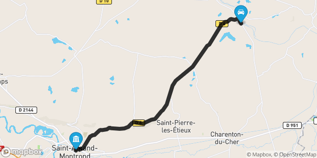 Itinéraire vers Saint-Amand-Montrond