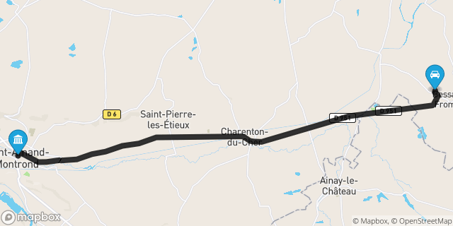Itinéraire vers Saint-Amand-Montrond
