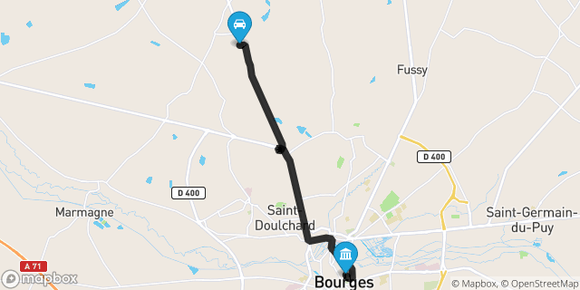 Itinéraire vers Bourges