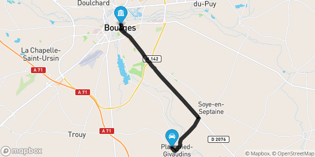 Itinéraire vers Bourges