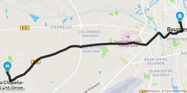 Itinéraire vers Bourges