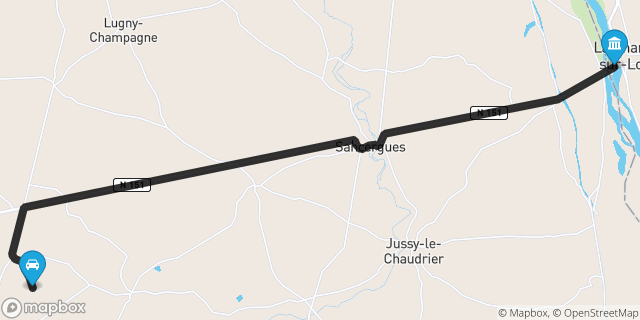 Itinéraire vers La Charité-sur-Loire