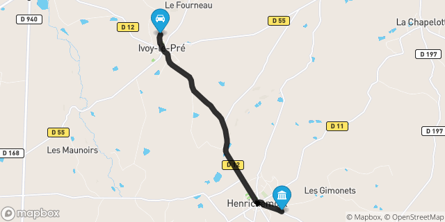 Itinéraire vers Henrichemont
