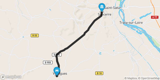 Itinéraire vers Sancerre