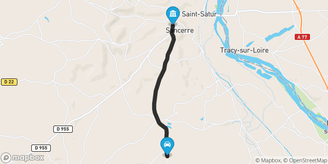 Itinéraire vers Sancerre