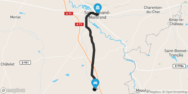Itinéraire vers Saint-Amand-Montrond