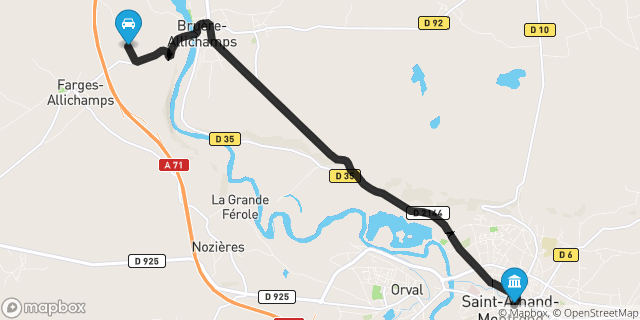 Itinéraire vers Saint-Amand-Montrond