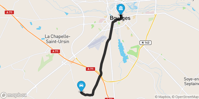 Itinéraire vers Bourges