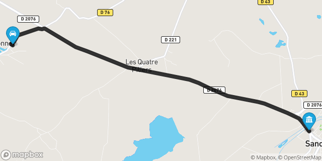 Itinéraire vers Sancoins