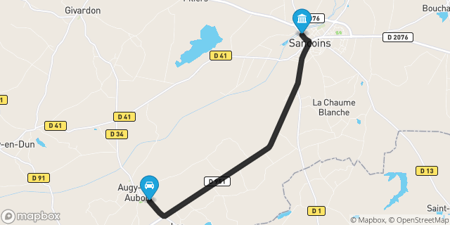 Itinéraire vers Sancoins