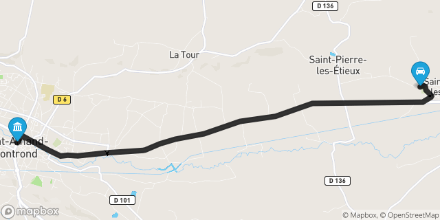 Itinéraire vers Saint-Amand-Montrond