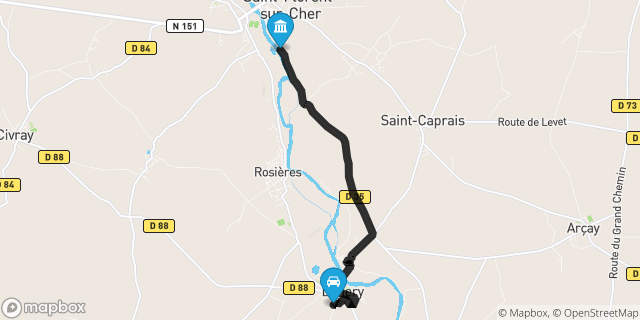 Itinéraire vers Saint-Florent-sur-Cher