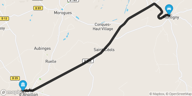 Itinéraire vers Aix-d'Angillon
