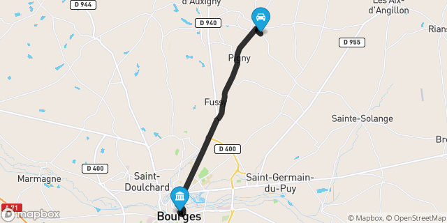 Itinéraire vers Bourges