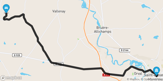 Itinéraire vers Saint-Amand-Montrond
