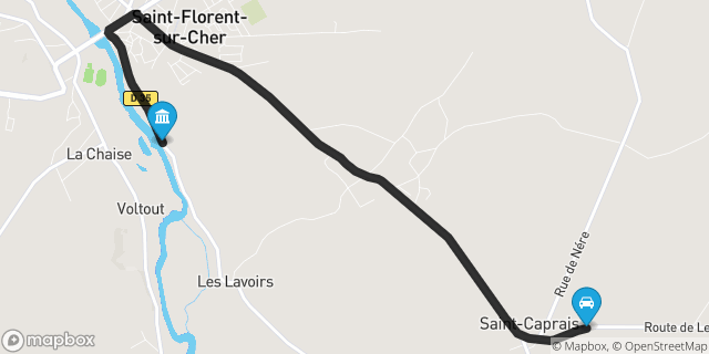 Itinéraire vers Saint-Florent-sur-Cher