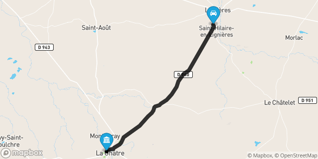 Itinéraire vers La Châtre