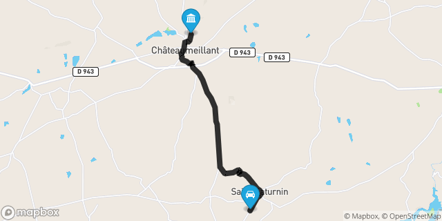 Itinéraire vers Châteaumeillant