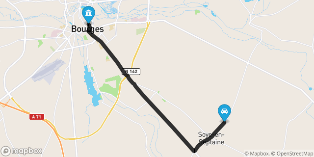 Itinéraire vers Bourges