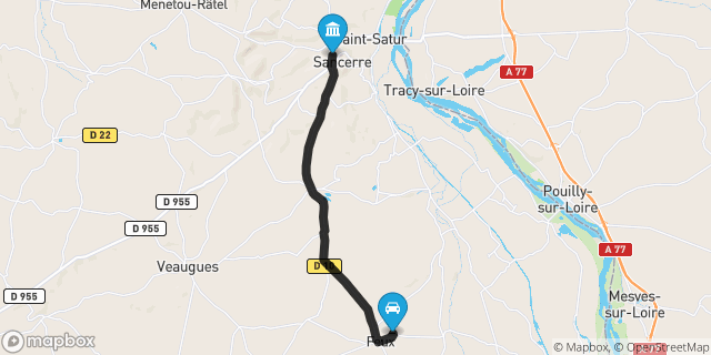 Itinéraire vers Sancerre