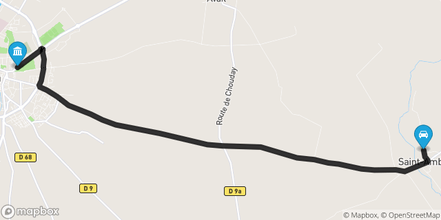 Itinéraire vers Issoudun