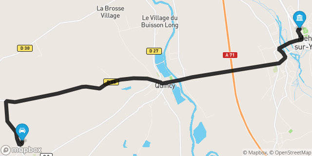 Itinéraire vers Mehun-sur-Yèvre