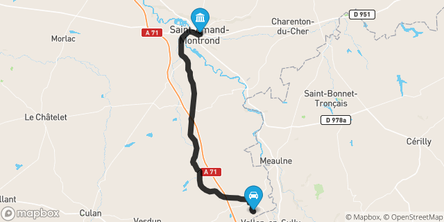 Itinéraire vers Saint-Amand-Montrond