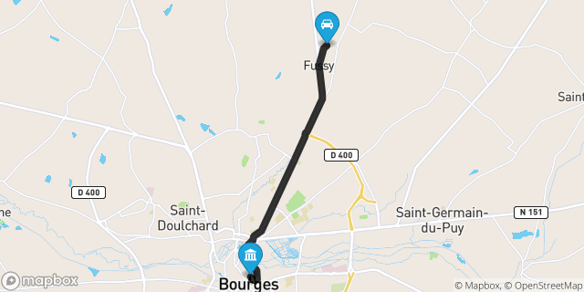 Itinéraire vers Bourges