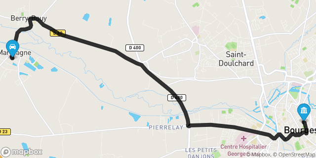 Itinéraire vers Bourges