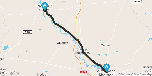 Itinéraire vers Saint-Amand-Montrond
