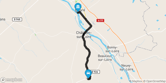 Itinéraire vers Briare