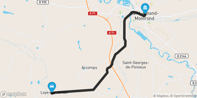 Itinéraire vers Saint-Amand-Montrond