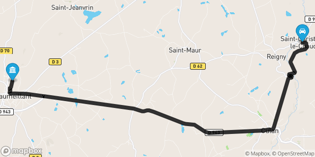 Itinéraire vers Châteaumeillant