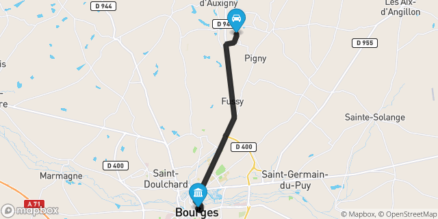 Itinéraire vers Bourges