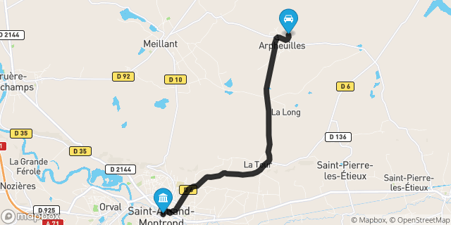 Itinéraire vers Saint-Amand-Montrond