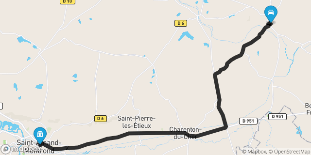Itinéraire vers Saint-Amand-Montrond
