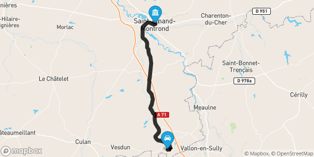 Itinéraire vers Saint-Amand-Montrond