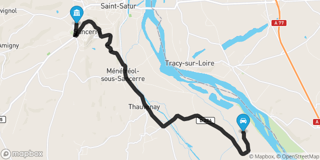 Itinéraire vers Sancerre
