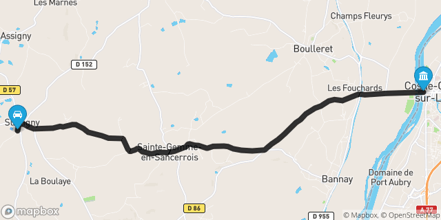 Itinéraire vers Cosne-Cours-sur-Loire