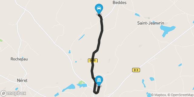 Itinéraire vers Châteaumeillant