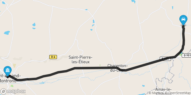 Itinéraire vers Saint-Amand-Montrond