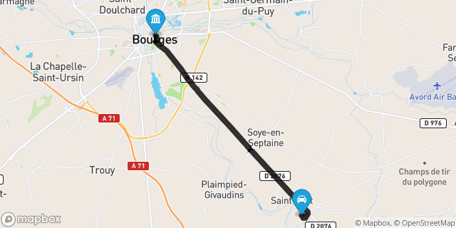 Itinéraire vers Bourges