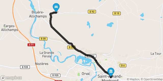 Itinéraire vers Saint-Amand-Montrond