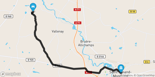 Itinéraire vers Saint-Amand-Montrond