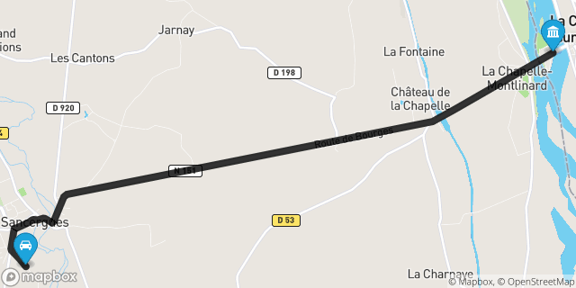 Itinéraire vers La Charité-sur-Loire