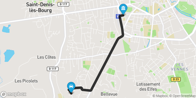 Itinéraire vers Bourg-en-Bresse