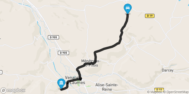 Itinéraire vers Venarey-les-Laumes