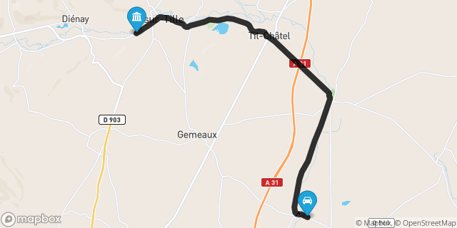 Itinéraire vers Is-sur-Tille