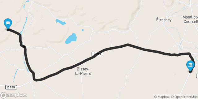 Itinéraire vers Châtillon-sur-Seine
